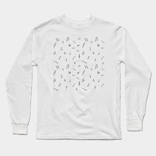 Musical Notes Pattern Long Sleeve T-Shirt